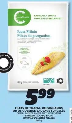 IGA COMPLIMENTS SIMPLE NATURELLEMENT BASA FILLETS offer