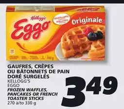 IGA KELLOGG'S EGGO FROZEN WAFFLES, PANCAKES OR FRENCH TOASTER STICKS offer