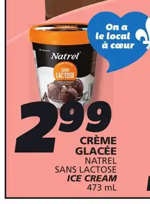 IGA NATREL SANS LACTOSE ICE CREAM offer