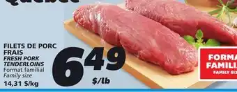 IGA FRESH PORK TENDERLOINS offer