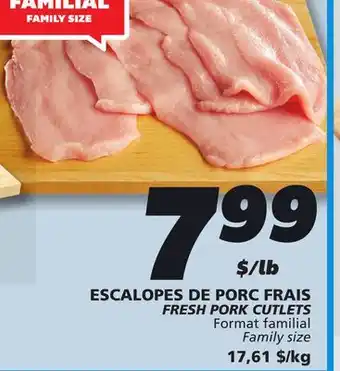 IGA FRESH PORK CUTLETS offer