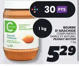 IGA COMPLIMENTS SIMPLE ET NATUREL PEANUT BUTTER offer