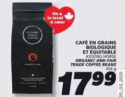 IGA KICKING HORSE ORGANIC AND FAIR TRADE COFFEE BEANS offer