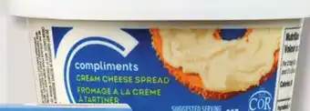 IGA COMPLIMENTS CREAM CHEESE offer