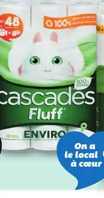 IGA CASCADES FLUFF (24 roul.) PAPER TOWELS OR BATHROOM TISSUE offer