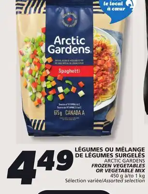 IGA ARCTIC GARDENS FROZEN VEGETABLES OR VEGETABLE MIX offer