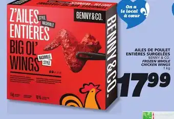 IGA BENNY & CO. FROZEN WHOLE CHICKEN WINGS offer