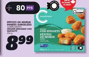 IGA COMPLIMENTS FROZEN BREADED COD NUGGETS offer