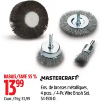 Canadian Tire MASTERCRAFT 4-Pc Wire Brush Set offer