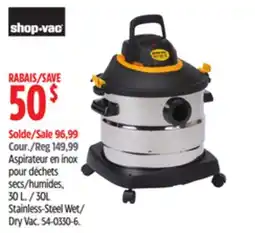 Canadian Tire shop vac Stainless-Steel Wet offer