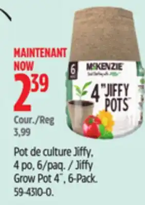 Canadian Tire Jiffy Grow Pot 4˝ offer