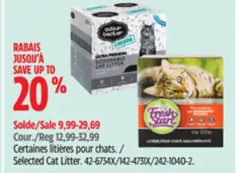 Canadian Tire Selected Cat Litter offer