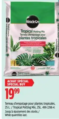 Canadian Tire Miracle-Gro Tropical Potting Mix offer