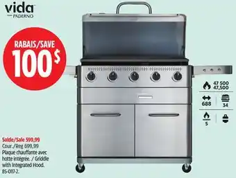 Canadian Tire Vida by PADERNO Griddle with Integrated Hood offer