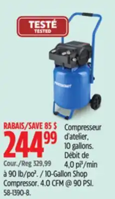 Canadian Tire Mastercraft 10-Gallon Shop Compressor offer