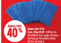 Canadian Tire Simplicité All-Purpose Microfibre Cloths offer