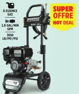 Canadian Tire Simoniz Platinum 3050 PSI 2.8 GPM Gas Pressure Washer with Extension Wand offer