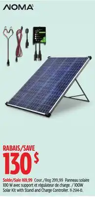 Canadian Tire NOMA Solar Kit with Stand and Charge Controller offer