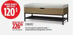 Canadian Tire CANVAS Leaside Upholstered Storage Bench offer