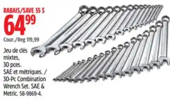 Canadian Tire Mastercraft 30 Pc Combination Wrench Set offer