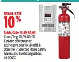 Canadian Tire selected Home Safety Alarms and Fire Extinguishers offer