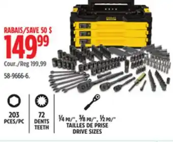 Canadian Tire Stanley Black Chrome Socket Sets offer