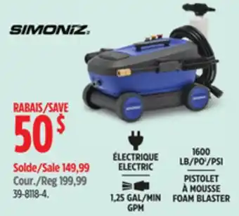 Canadian Tire Simoniz ELECTRIC FOAM BLASTER offer