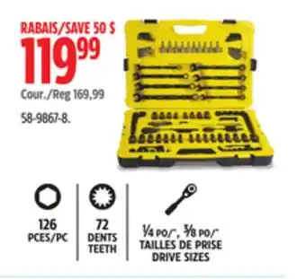 Canadian Tire Stanley Black Chrome Socket Sets offer