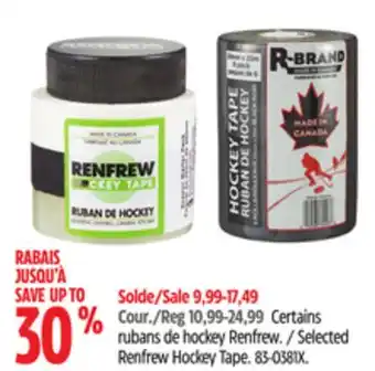 Canadian Tire Renfrew Selected Renfrew Hockey Tape offer