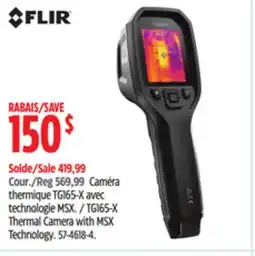 Canadian Tire FLIR TG165-X Thermal Camera with MSX Technology offer