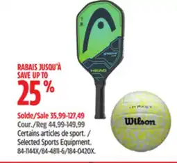 Canadian Tire Selected Sports Equipment offer