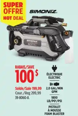 Canadian Tire Simoniz ELECTRIC FOAM BLASTER offer