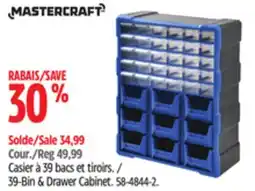 Canadian Tire Mastercraft 39-Bin & Drawer Cabinet offer