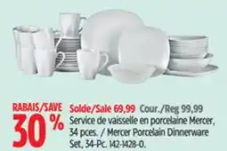 Canadian Tire Mercer Porcelain Dinnerware Set, 34-Pc offer