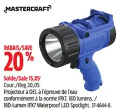 Canadian Tire Mastercraft 180-Lumen IPX7 Waterproof LED Spotlight offer