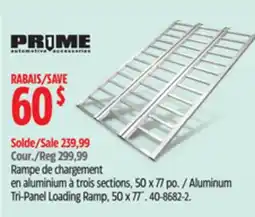 Canadian Tire PRIME Aluminum Tri-Panel Loading Ramp offer