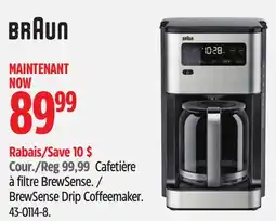 Canadian Tire Braun BrewSense Drip Coffeemaker offer