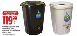 Canadian Tire FreeGarden 200L Rain Barrel, Black or White offer