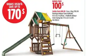 Canadian Tire Plum Tamarin Wooden Climbing Frame and Swing Set offer