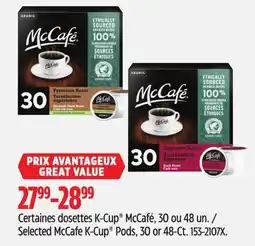 Canadian Tire Selected McCafe K-Cup Pods offer