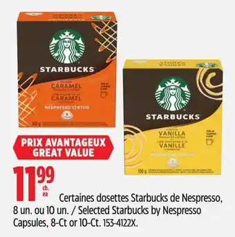 Canadian Tire Selected Starbucks by Nespresso Capsules offer