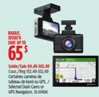 Canadian Tire GARMIN Selected Dash Cams or GPS Navigators offer