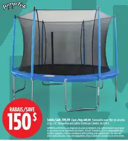 Canadian Tire JumpTek 12´ Trampoline and Safety Enclosure Combo offer