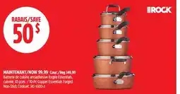 Canadian Tire THE ROCK 10-Pc Copper Essentials Forged Non-Stick Cookset offer