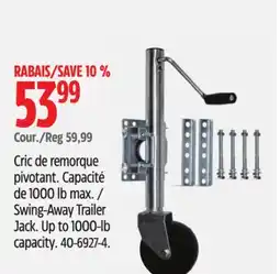 Canadian Tire MotoMaster Swing-Away Trailer Jack offer