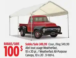 Canadian Tire Weatherfast All-Purpose Canopy, 10 x 20´ offer