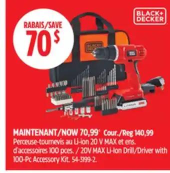 Canadian Tire Black & Decker Driver with 100-Pc Accessory Kit offer