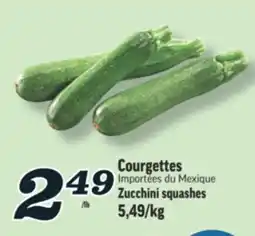 Marché Richelieu COURGETTES | ZUCCHINI SQUASHES offer