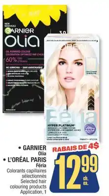 Jean Coutu GARNIER Olia, L'ORÉAL PARIS Féria Selected hair colouring products offer