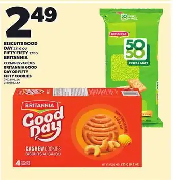 Provigo BISCUITS GOOD 231 G OU FIFTY FIFTY 372 G BRITANNIA offer